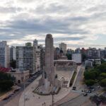 Foto desde un drone del Monumento Nacional a la Bandera Rosario