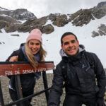 Noelí y Edu en el Glaciar Martial en Ushuaia