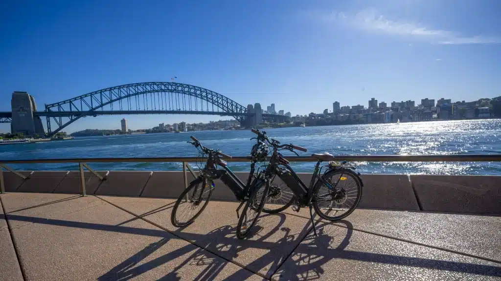 Bicicletas eléctricas que Club Wyndham Sydney presta a sus huéspedes